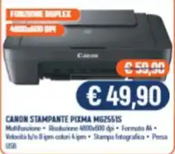 Vantaggi Sottocasa Canon stampante Pixma MG2551S offerta