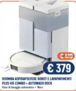 Vantaggi Sottocasa Roomba aspirapolvere robot e lavapavimenti plus 415 combo + autowash dock offerta