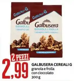 PRO7 Supermercati Galbusera cereali g granola e frolla con cioccolato offerta