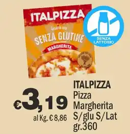 Primo Prezzo Italpizza pizza margherita senza glutine senza lattosio offerta