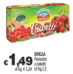 Primo Prezzo Divella pomodori a cubetti offerta