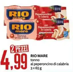 PRO7 Supermercati Rio mare tonno al peperoncino di calabria offerta