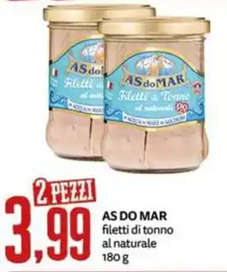 PRO7 Supermercati AS DO MAR filetti di tonno al naturale offerta
