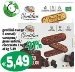Il Castoro Supermercati Gentilini osvego 5 cereali/saraceno/grani antichi/cioccolato offerta