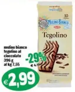 Il Castoro Supermercati Mulino Bianco Tegolino al cioccolato offerta