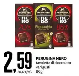 PRO7 Supermercati Perugina nero tavola di cioccolato offerta