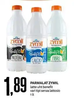 PRO7 Supermercati Parmalat Zymil latte uht benefit offerta