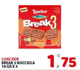 Il Centro Superstore Loacker Break 3 Nocciola offerta