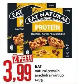PRO7 Supermercati Eat natural protein arachidi e mirtillo offerta