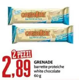 PRO7 Supermercati Grenade barrette proteiche white chocolate offerta