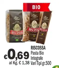 Primo Prezzo Riscossa Pasta Bio Integrale offerta
