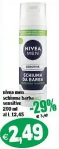 Il Castoro Supermercati Nivea men schiuma barba sensitive offerta