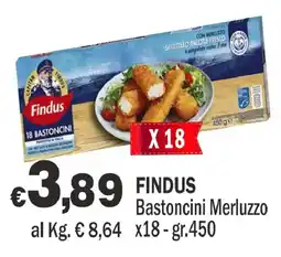 Primo Prezzo Findus Bastoncini Merluzzo offerta