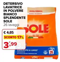 Iperal Detersivo lavatrice in polvere bianco splendente sole offerta