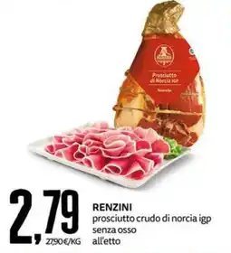 PRO7 Supermercati Renzini prosciutto crudo di norcia igp offerta