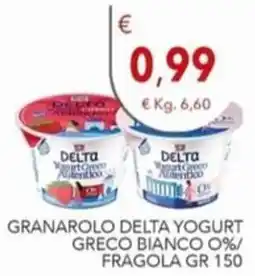 Diper Granarolo Delta Yogurt Greco Bianco 0% offerta