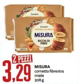 PRO7 Supermercati Misura cornetto fibrextra miele offerta