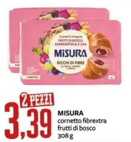 PRO7 Supermercati Misura cornetto fibrextra frutti di bosco offerta