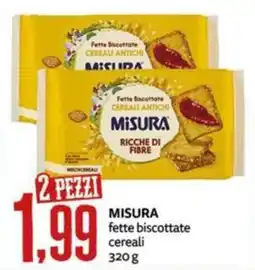 PRO7 Supermercati Misura fette biscottate cereali offerta