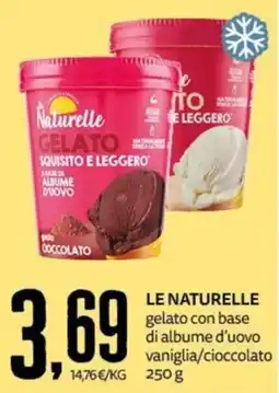 PRO7 Supermercati Le Naturelle gelato con base di albume d'uovo offerta