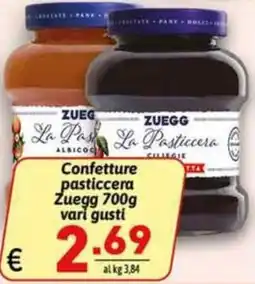 Ipercarni Confettura pasticcera Zuegg offerta