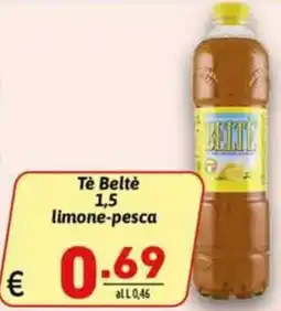 Ipercarni Tè Beltè limone-pesca offerta