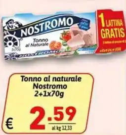 Ipercarni Tonno al naturale Nostromo offerta