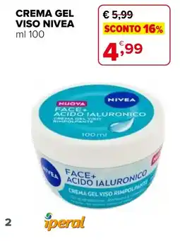 Iperal Crema gel viso Nivea offerta