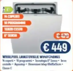 Vantaggi Sottocasa Whirlpool lavastoviglie WH4IFC14BN65 offerta