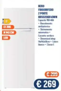 Vantaggi Sottocasa Beko frigorifero 2 porte offerta