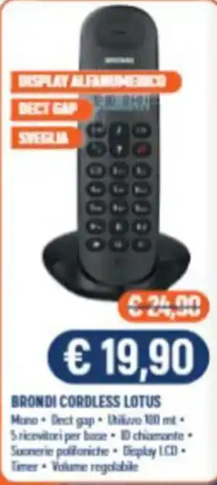 Vantaggi Sottocasa Brondi cordless Lotus offerta