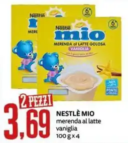 PRO7 Supermercati Nestlé mio merenda al latte vaniglia offerta