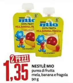 PRO7 Supermercati Nestlè mio purea di frutta mela, banana e fragola offerta