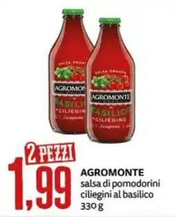 PRO7 Supermercati Agromonte salsa di pomodorini ciliegini al basilico offerta