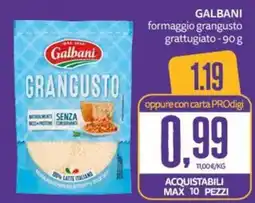 PRO7 Supermercati Galbani formaggio grangusto grattugiato offerta