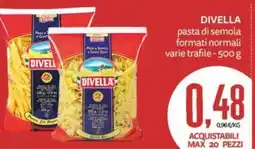 PRO7 Supermercati Pasta di semola Divella offerta