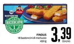 PRO7 Supermercati Findus bastoncini di merluzzo offerta
