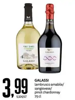 PRO7 Supermercati Galassi lambrusco amabile/sangiovese/pinot chardonnay offerta