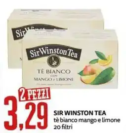 PRO7 Supermercati Sir Winston Tea tè bianco mango e limone offerta