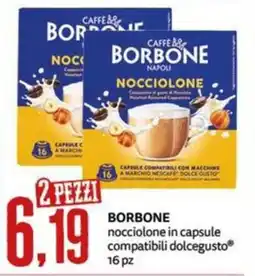 PRO7 Supermercati Borbone nocciolone in capsule offerta