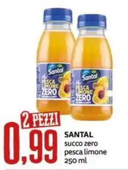 PRO7 Supermercati Santal succo zero pesca limone offerta