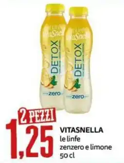 PRO7 Supermercati Vitasnella le linfe zenzero e limone offerta