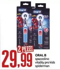 PRO7 Supermercati Oral B spazzolino vitality pro kids spiderman offerta