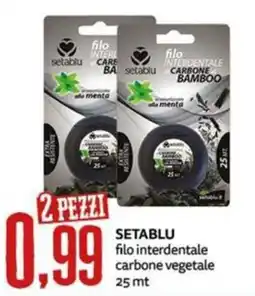 PRO7 Supermercati Setablu filo interdentale carbone vegetale offerta