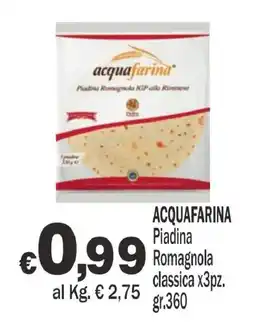 Primo Prezzo Acquafarina Piadina Romagnola classica offerta