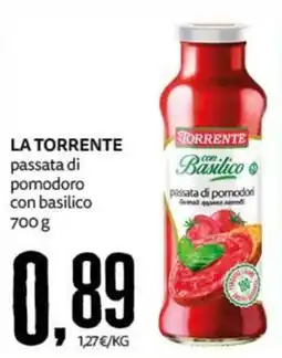 PRO7 Supermercati La Torrente passata di pomodoro con basilico offerta