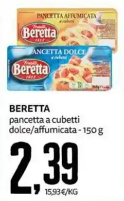 PRO7 Supermercati Beretta pancetta a cubetti dolce/affumicata offerta