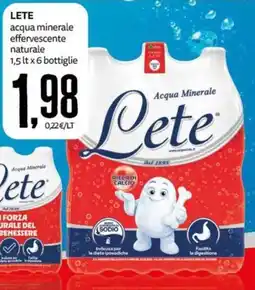 PRO7 Supermercati Lete acqua minerale effervescente naturale offerta