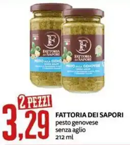 PRO7 Supermercati Fattoria dei Sapori pesto genovese senza aglio offerta