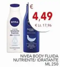 Diper Nivea body fluida nutriente/ idratante offerta